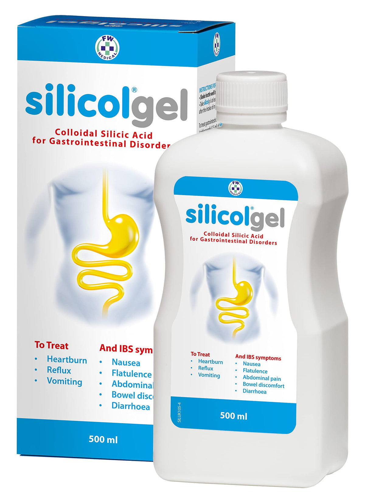 Saguna Silicol Gel 500Ml - Effective Silica Solution For Digestive Health, 16.7 Fl Oz