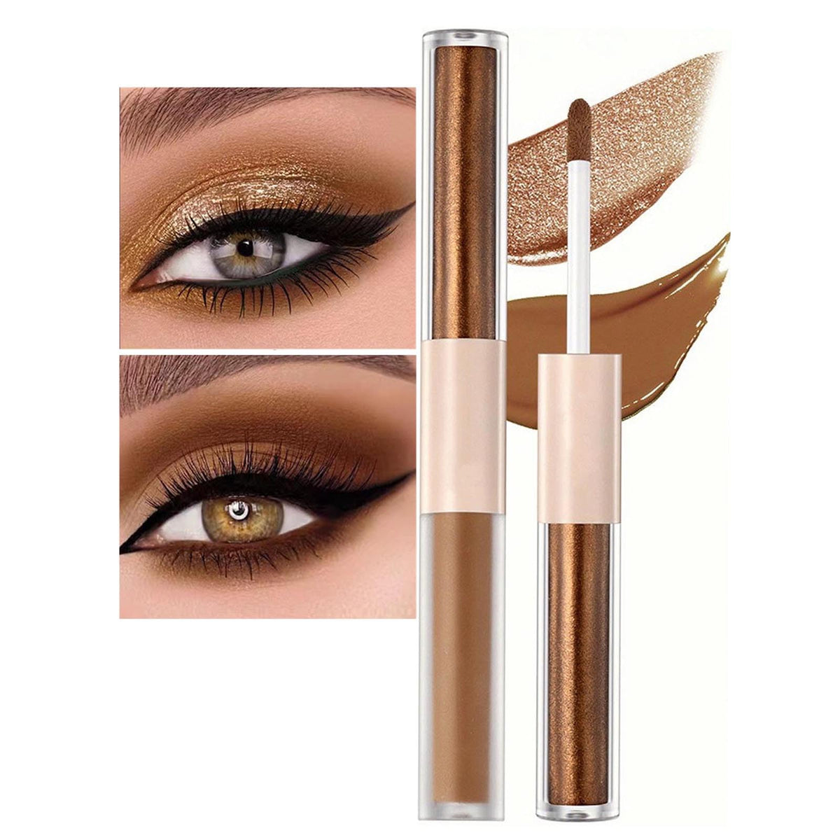 Miasarah Metallic Brown Liquid Eyeshadow Stick - Quick Dry, Waterproof, Long Lasting Eye Makeup