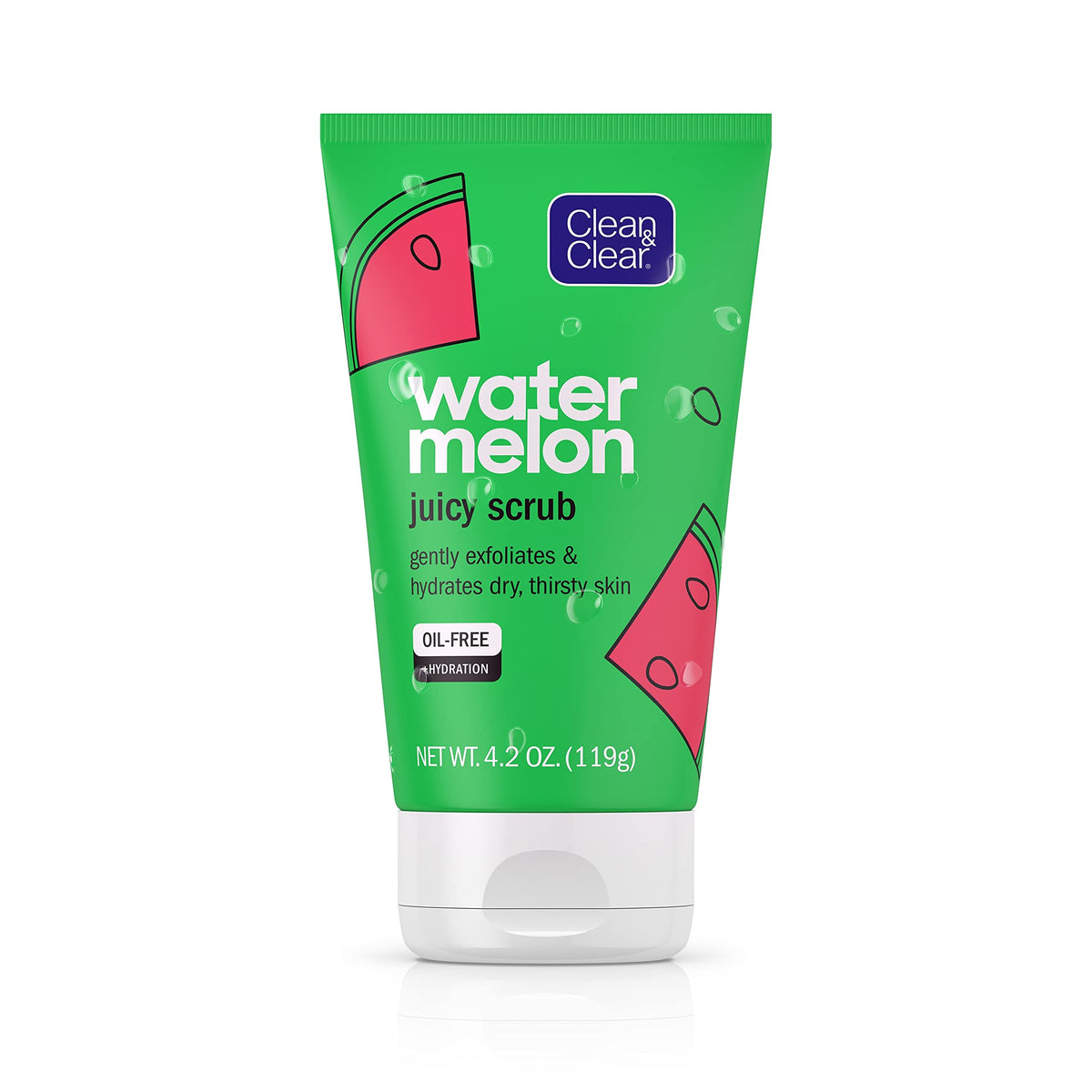 Clean & Clear Hydrating Watermelon Facial Scrub, 4.2 Fl Oz - Gentle Exfoliating Cleanser