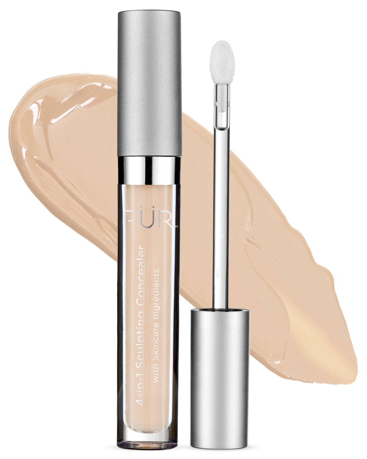 Pur Beauty 4-In-1 Sculpting Concealer - Hydrating Medium To Full Coverage For Dark Circles, Light Nude