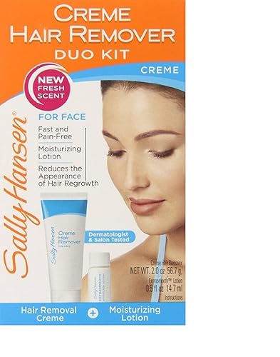 Sally Hansen Creme Hair Remover Kit For Face, Upper Lip & Chin - 2 Ounce