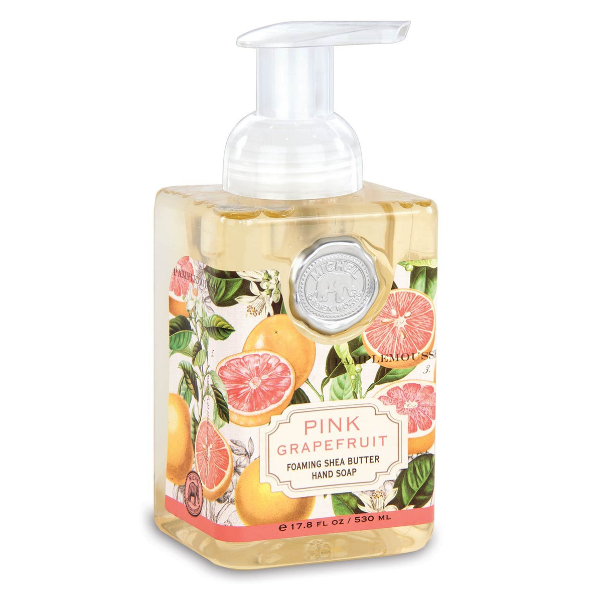 Michel Design Works Foaming Hand Soap, Pink Grapefruit, 17.8 Fl Oz, Moisturizing Cleanser