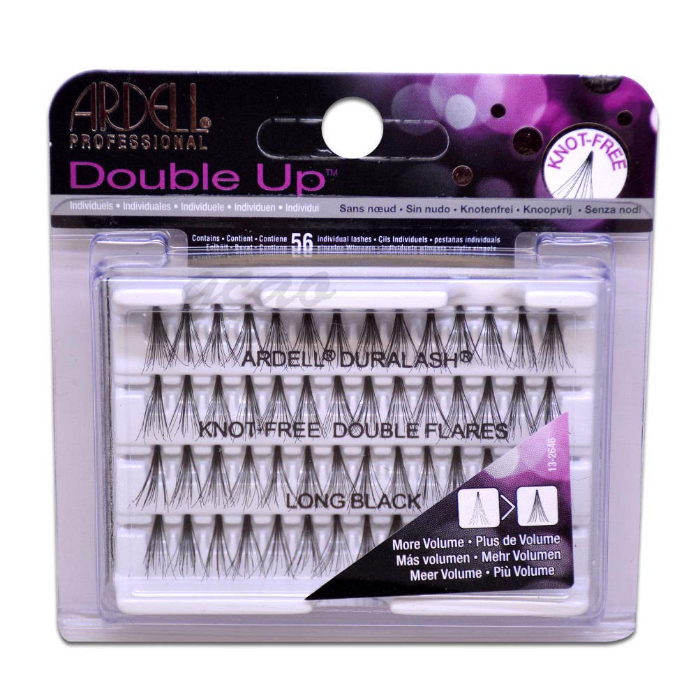 Ardell Knot Free Double Flares Black Long Lashes - 3 Pack, Nylon, 1 Count