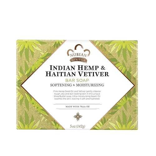 Nubian Heritage Indian Hemp & Haitian Vetiver Soap - 5 Oz (Pack Of 3)