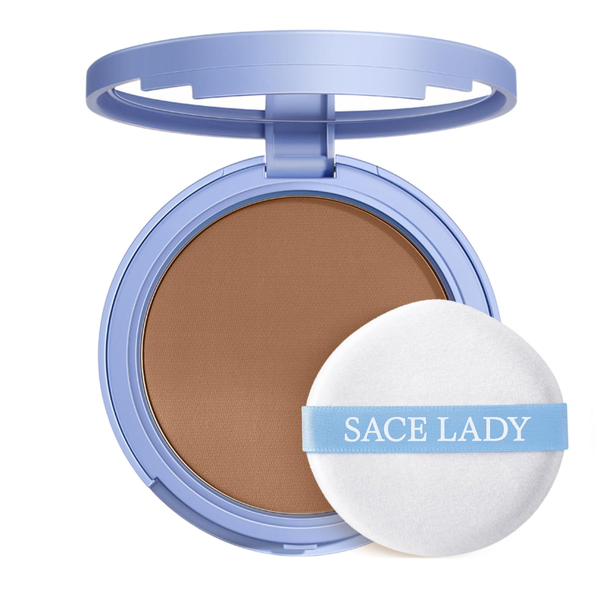 Sace Lady Waterproof Face Powder, Long Lasting Matte Finish, Controls Shine, 0.35Oz, Tan Dark