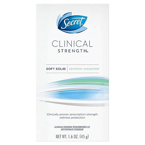 Secret Clinical Strength Sensitive Unscented Deodorant, 1.6 Oz - Soft Solid Formula