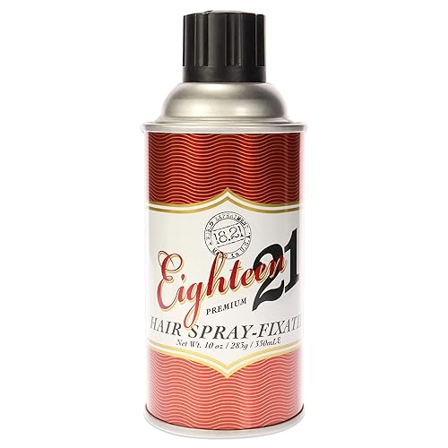 18.21 Man Made Hair Spray For Men, All-Day Flexible Hold, Matte Finish, Sweet Tobacco, 10 Oz.