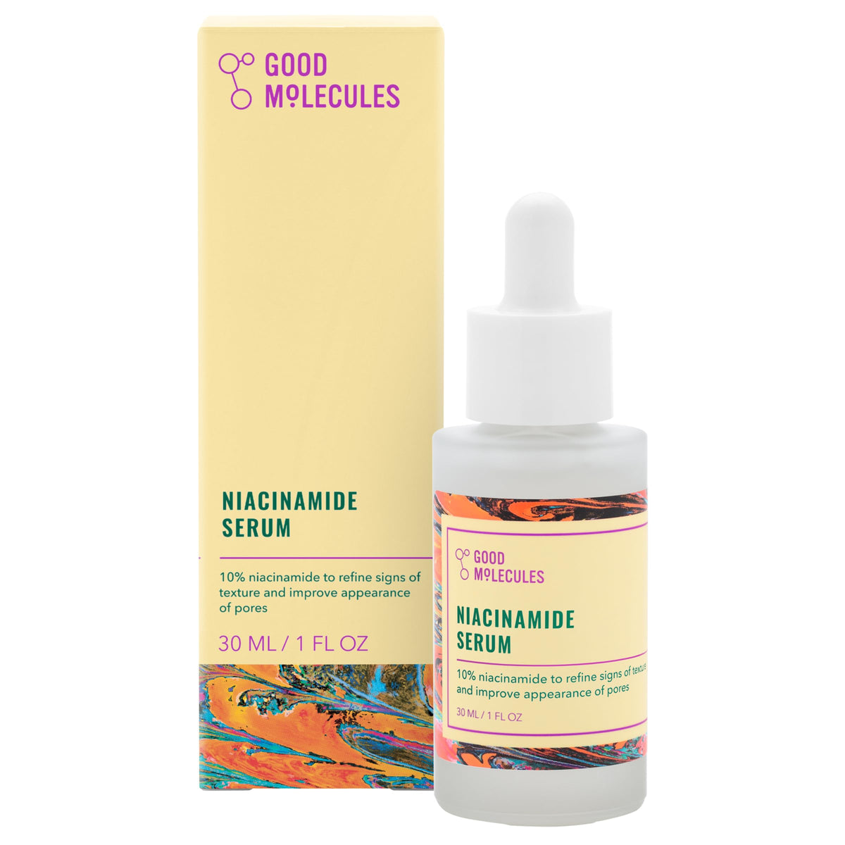 Good Molecules Niacinamide Serum - 10% B3 Acne Treatment, Brightening & Hydrating, 1 Fl Oz