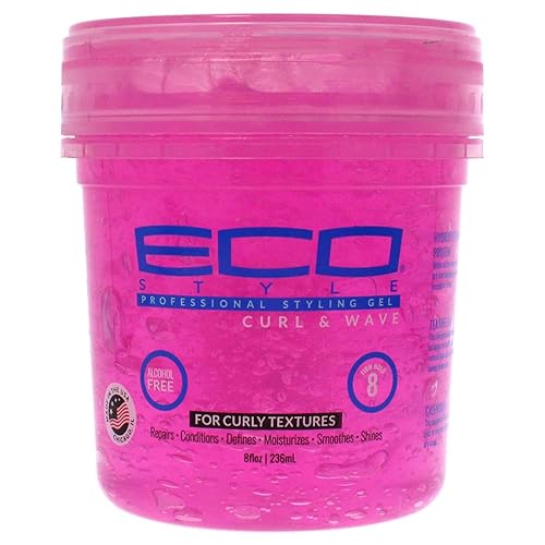 Eco Style Ecoco Hair Gel - Alcohol-Free, Anti-Itch, 8 Oz - Perfect Hold For Waves & Curls