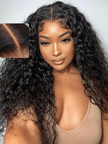 UNICE 18&quot; Water Wave Glueless Lace Front Wig, Pre Plucked Human Hair, 150% Density, HD Lace