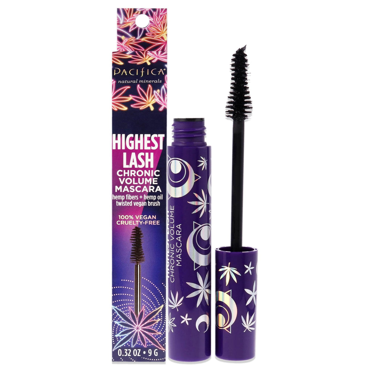 Pacifica Beauty  Highest Lash Chronic Volume Mascara  Black  Lash Lift  Conditioning  Vitamin B  Coconut  Silicone  Sulfate  