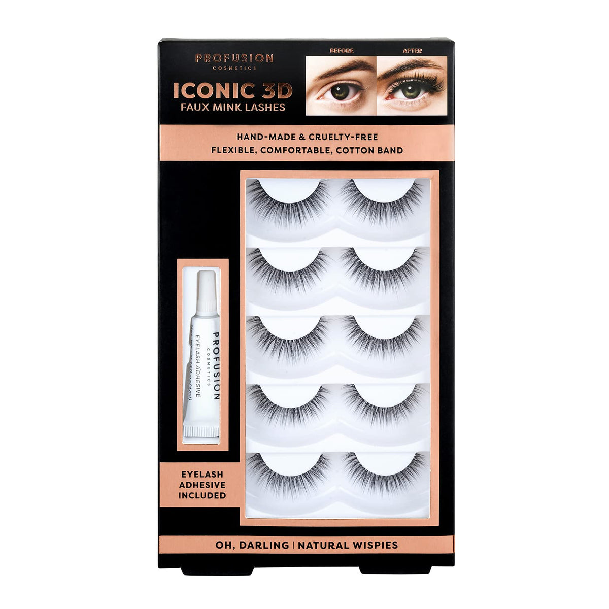 Profusion Cosmetics 3D Faux Mink Lashes - Big Tease, Lightweight & Flexible Beauty Tools