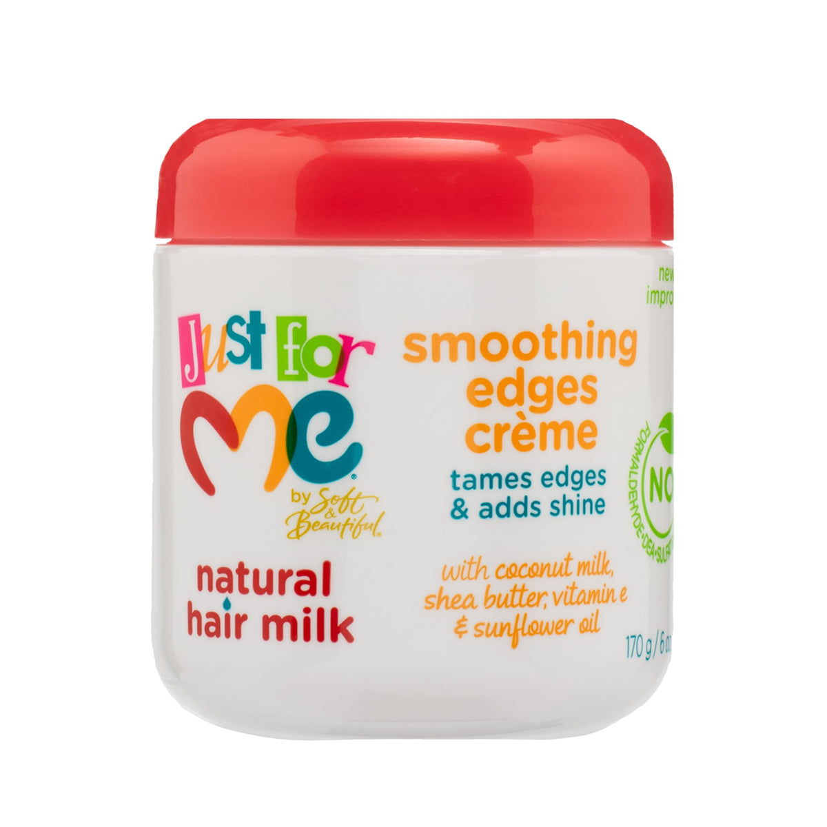 Just For Me Natural Hair Milk Edges Creme With Coconut Milk & Shea Butter, 6 Ounce