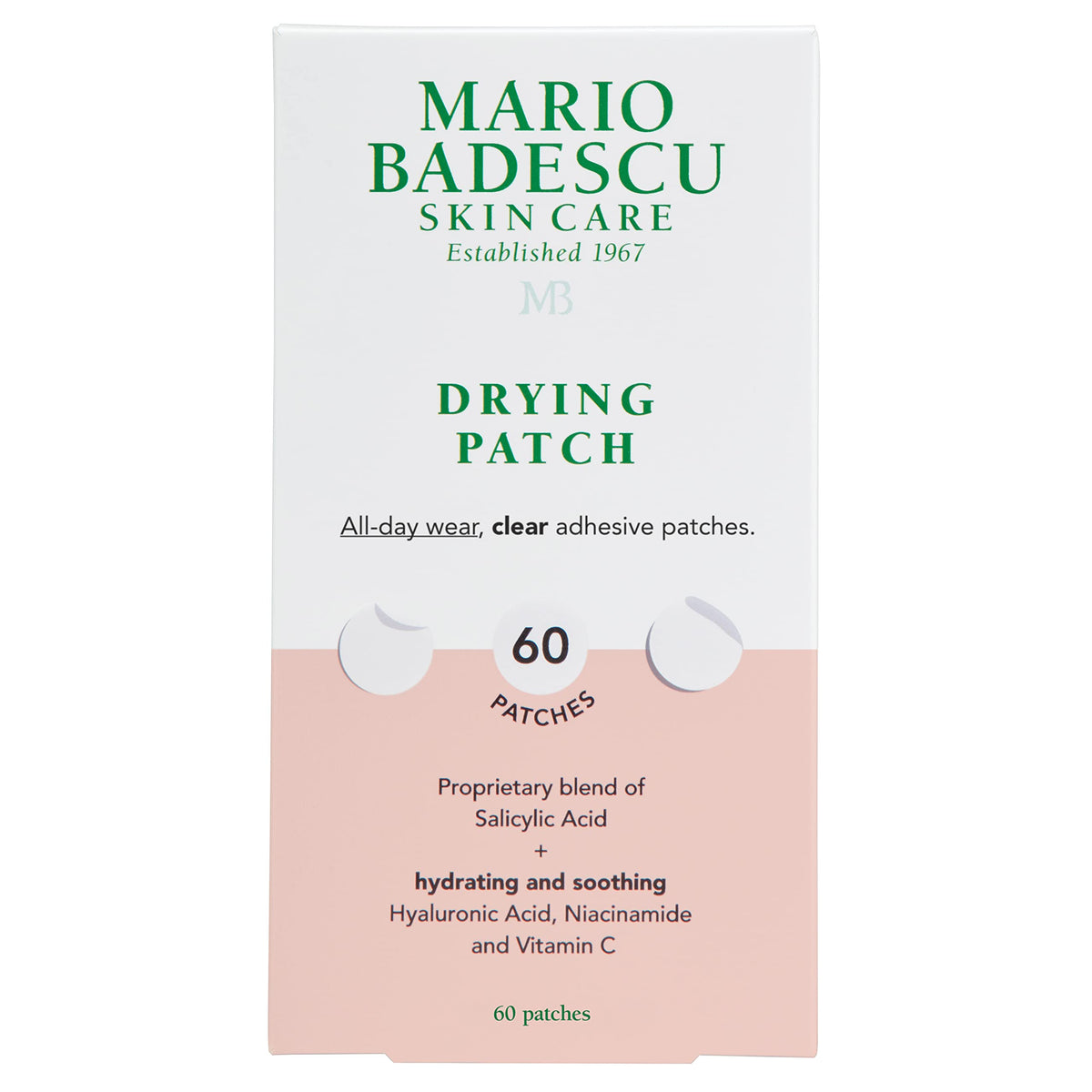 Mario Badescu Drying Patch - Invisible Spot Treatment, 60 Clear Adhesive Blemish Covers