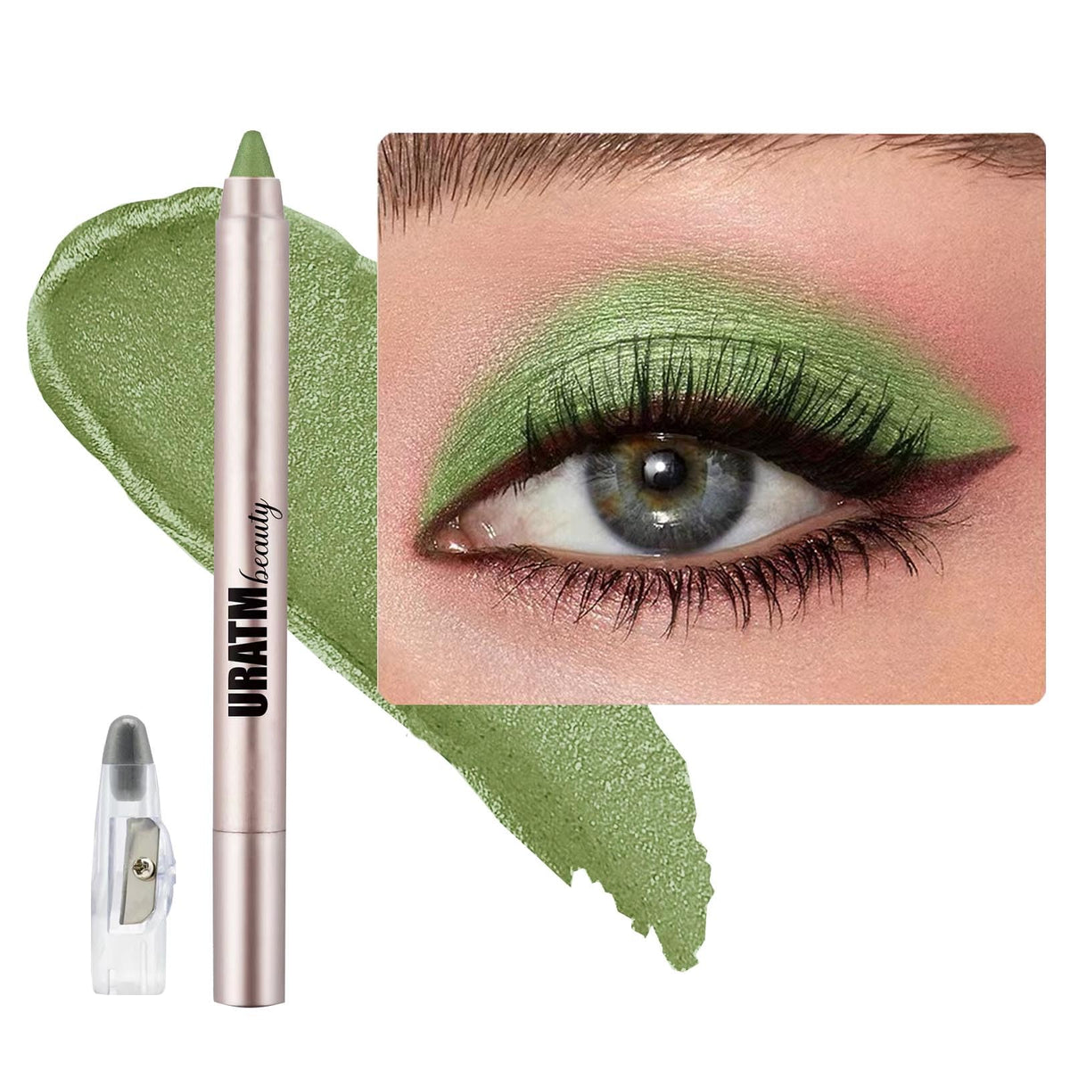 Miasarah Bright Green Eyeshadow Stick - Waterproof, Blendable Creamy Eye Brightener, Long Lasting