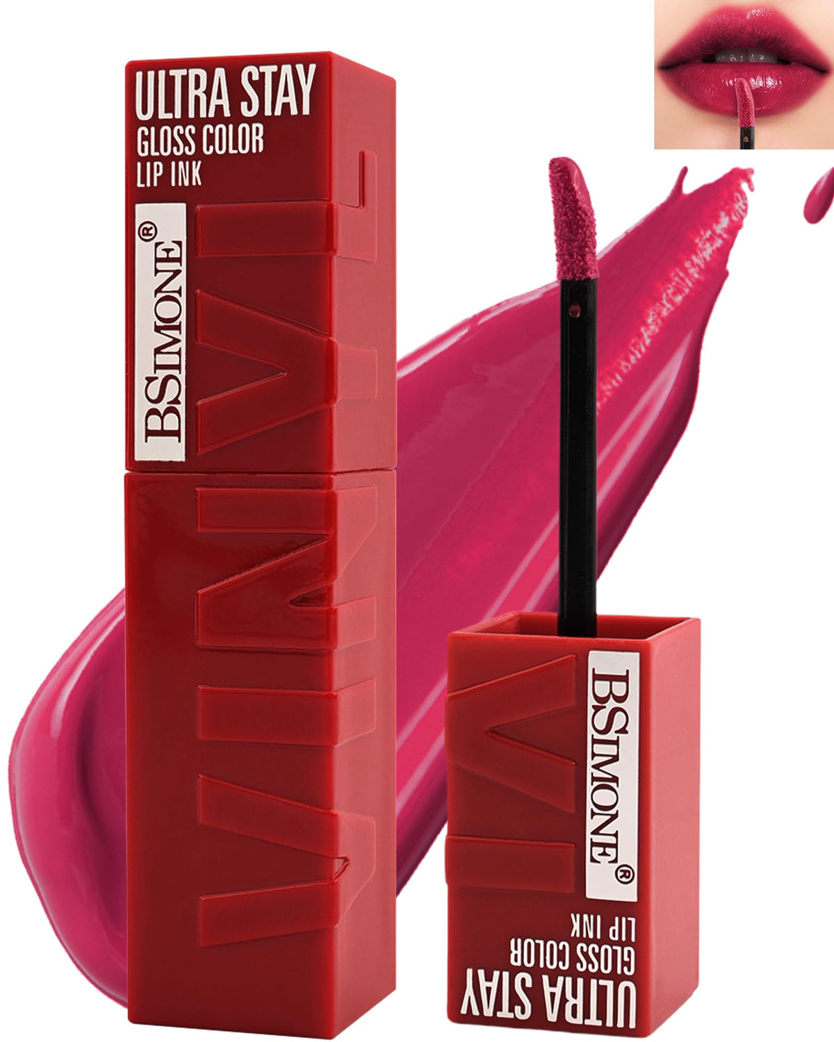 Lysdefeu Liquid Lipstick - Ultra Stay Vinyl Ink, Rose Pink, Longlasting & Waterproof, 0.14 Fl Oz