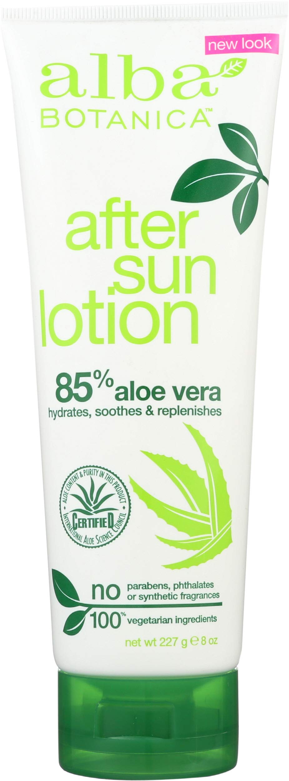 Alba Botanica After Sun 85% Aloe Vera Lotion, 8 Oz - Soothing Moisturizer For Sun-Kissed Skin