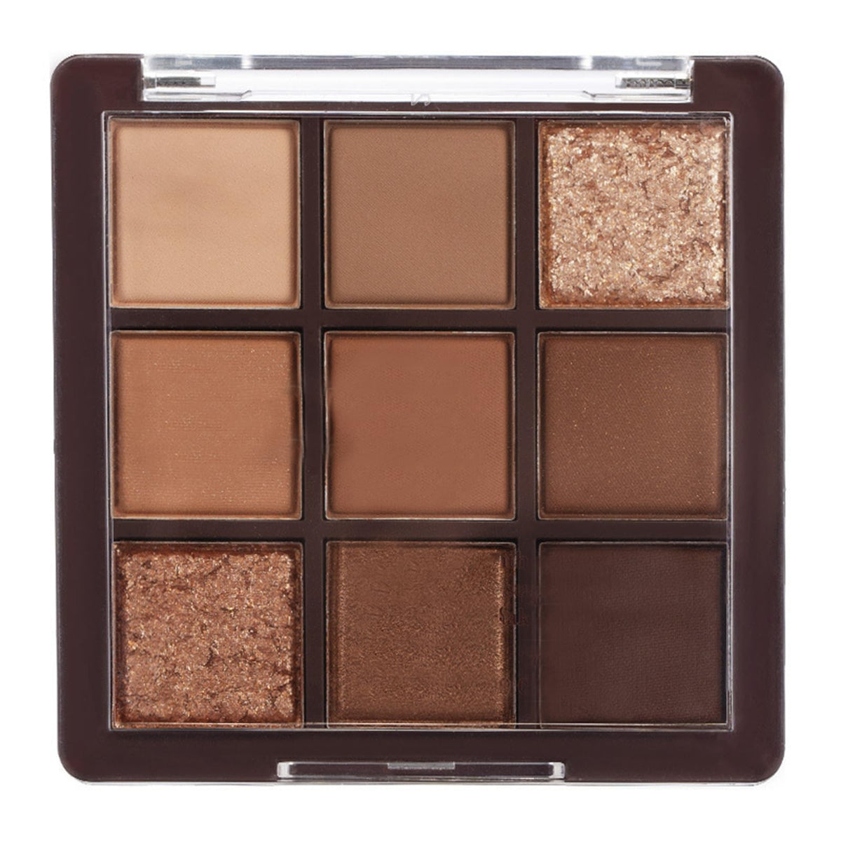 Okerker 9 Color Brown Eyeshadow Palette - Matte, Shimmer, Glitter, Long Lasting Waterproof