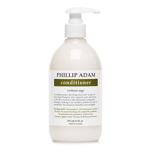 Phillip Adam Verbena Sage Conditioner - Hydrating, Frizz Control, Silicone & Paraben Free, 12 Fl Oz