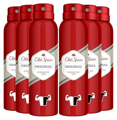 Old Spice Deodorant Body Spray, Original Scent, 5.1 Oz, Pack Of 6 - Freshness & Confidence