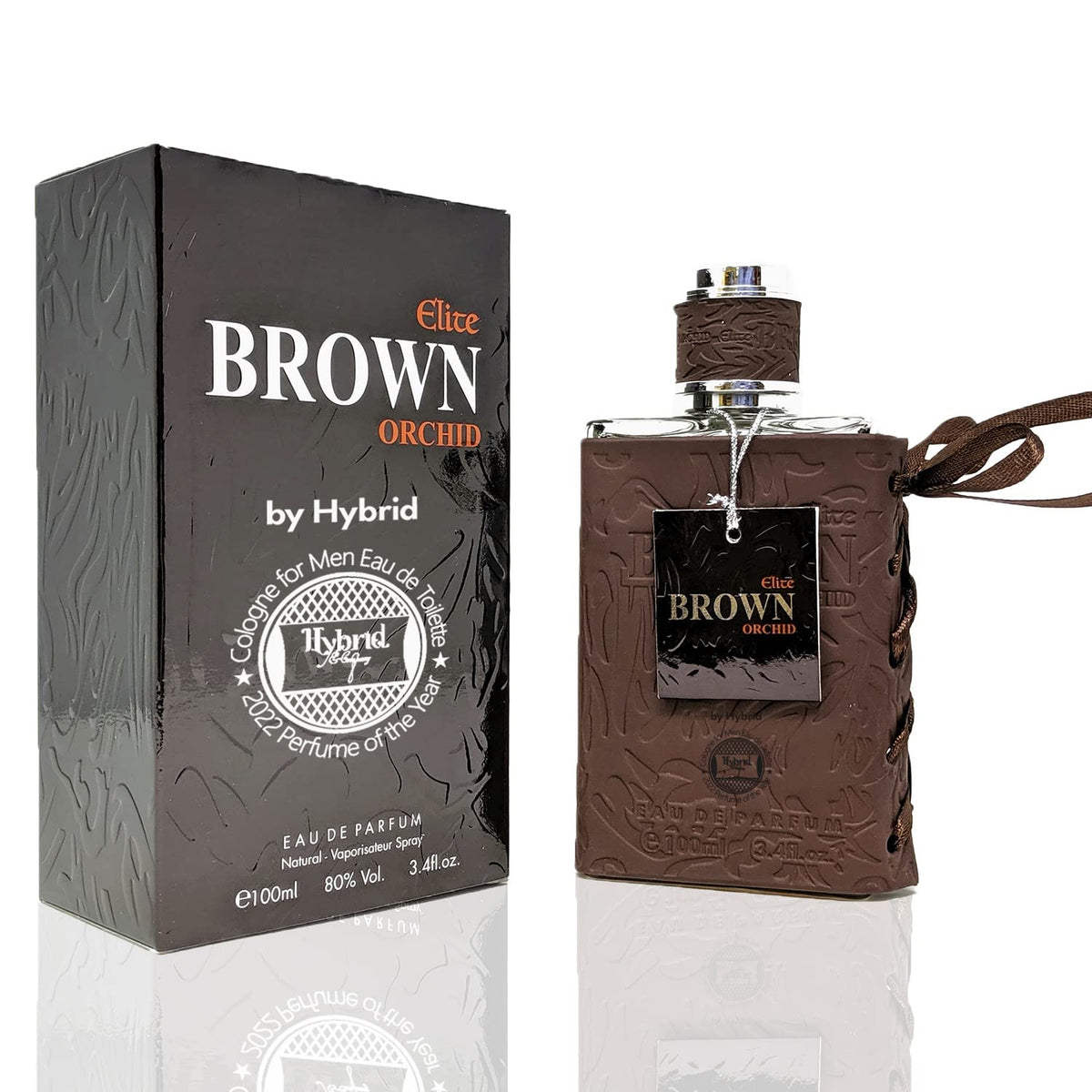 Hybrid & Company Elite Brown Orchid Eau De Toilette For Men, 3.4 Fl Oz - Masculine Scent