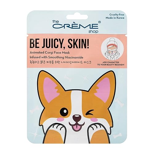 The Crème Shop Korean Corgi Face Mask Sheet - 3 Pack, Hydrating Skin Care Treatment