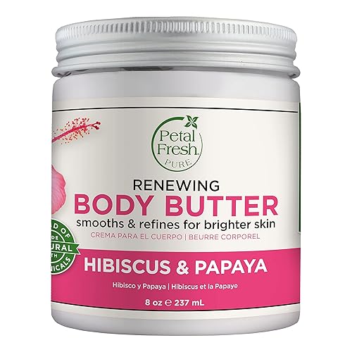 Petal Fresh Hibiscus & Papaya Body Butter - 8 Ounce Moisturizer For Soft Skin