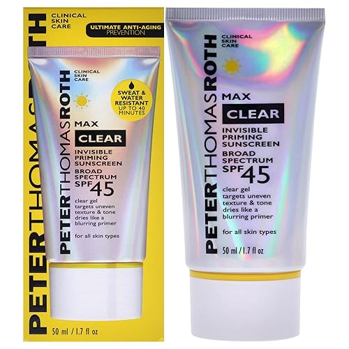 Peter Thomas Roth Max Clear Invisible Priming Sunscreen Spf 45 - 1.7 Fl Oz Water-Resistant Gel