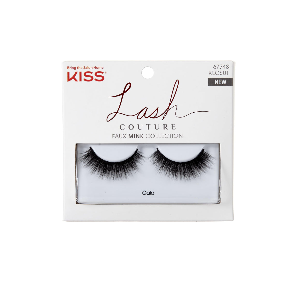 Kiss Faux Mink Gala Lashes - Black, 1 Pack, Luxurious & Lightweight Eyelash Extensions