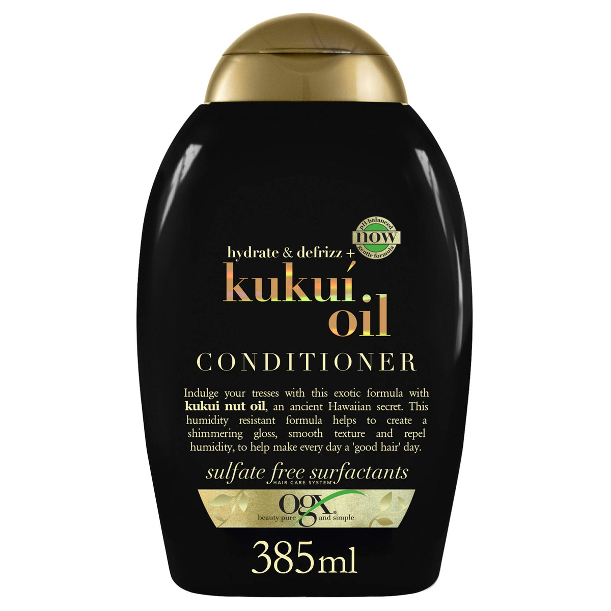 Ogx Kukui Oil Conditioner, Hydrating & Defrizzing, 13 Fl Oz, Moisturizing Hair Care