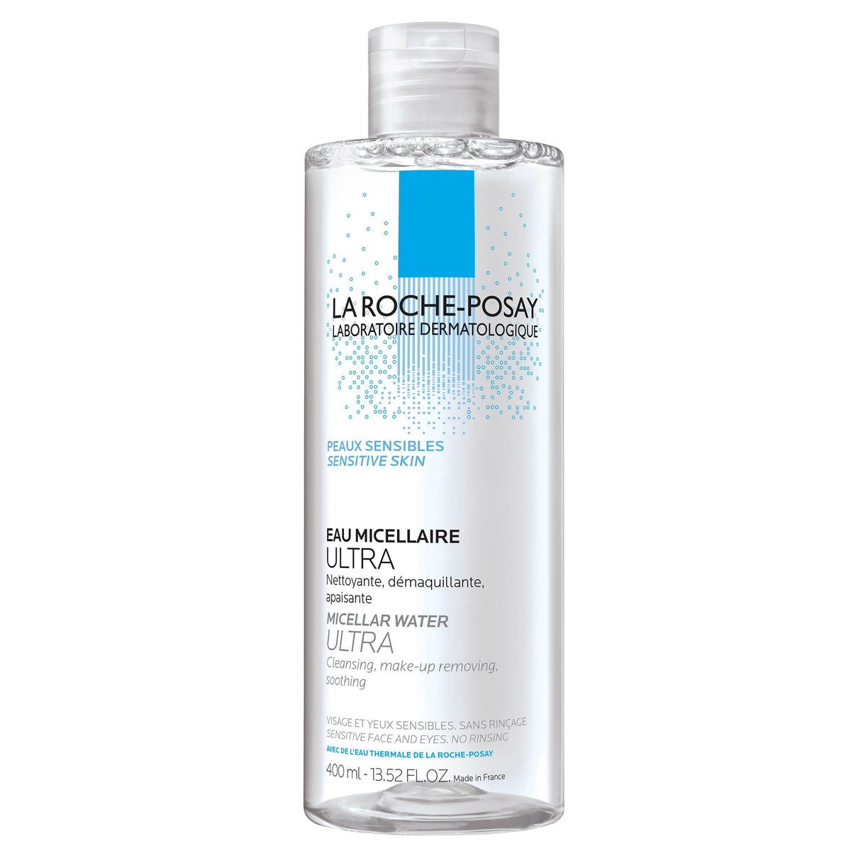 La Roche-Posay Micellar Water For Sensitive Skin, 13.53 Fl Oz - Gentle Makeup Remover & Toner