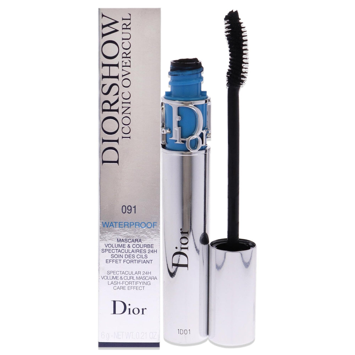 Dior Diorshow Iconic Overcurl Waterproof Mascara 24H, Over Black, 0.21 Ounce