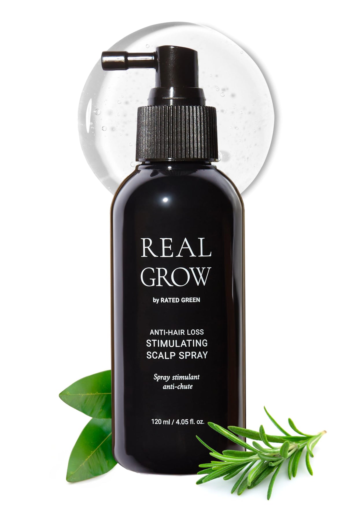 Rated Green Anti Hair Loss Scalp Spray, Organic Rosemary Water For Hair Growth, 6.06 Fl Oz