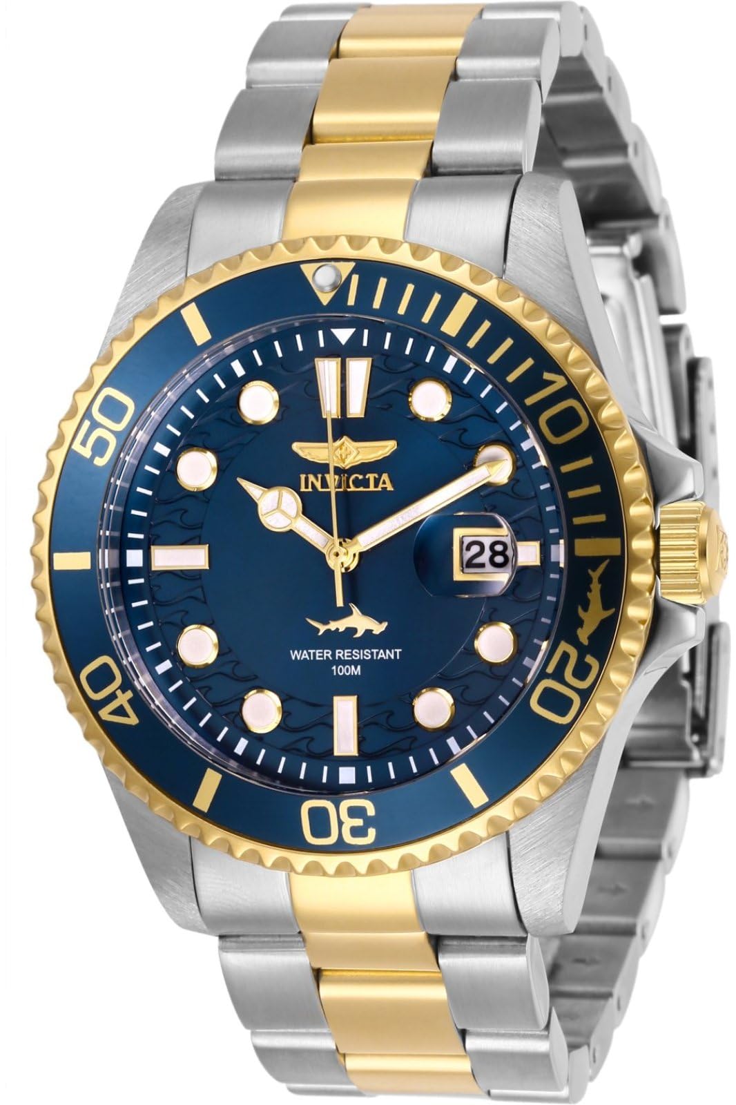 Invicta Pro Diver Men'S Quartz Watch, Two Tone Stainless Steel, 43Mm, Model 30021