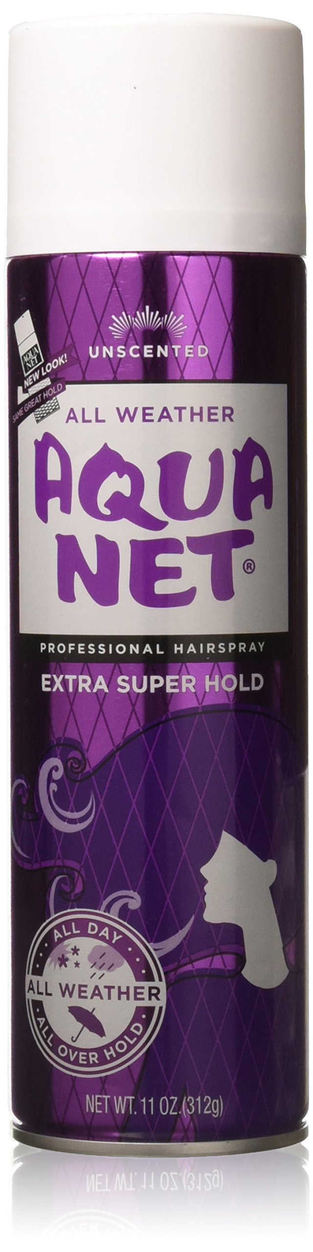 Aqua Net Extra Super Hold Unscented Hair Spray 11 Oz - Professional Pack Of 3