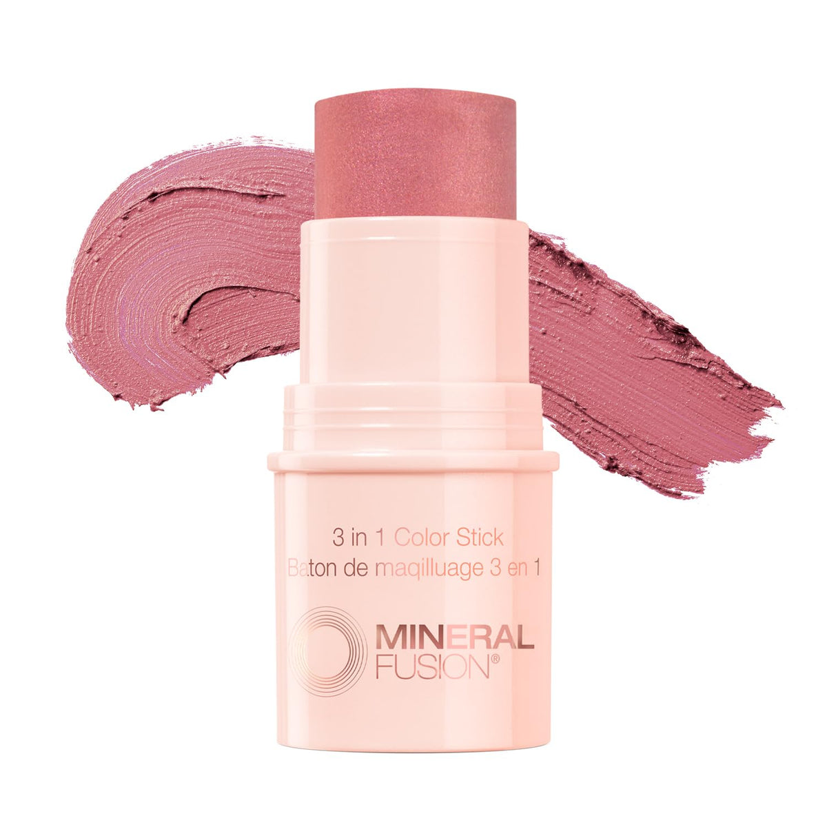 Mineral Fusion 3-In-1 Color Stick, Rosette - Multi-Use Cream Blush, Eye & Lip Makeup