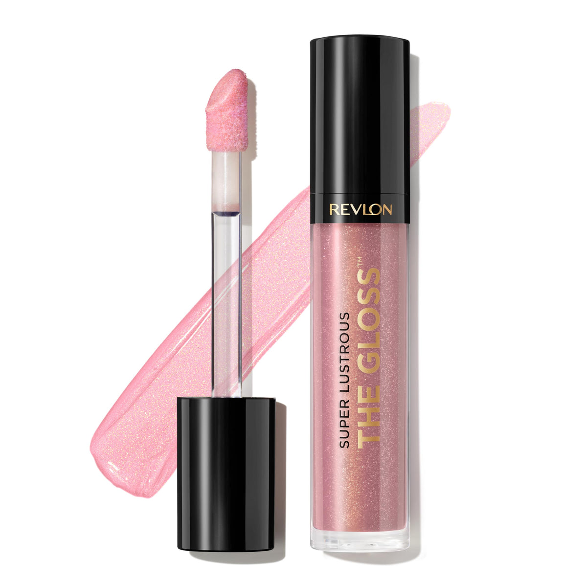 Revlon Super Lustrous Lip Gloss, Non-Sticky High Shine, 203 Lean In, 0.13 Fl Oz