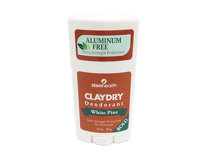 Zion Health Clay Dry Bold Deodorant Stick - 2.5 Oz White Pine By Adama Minerals