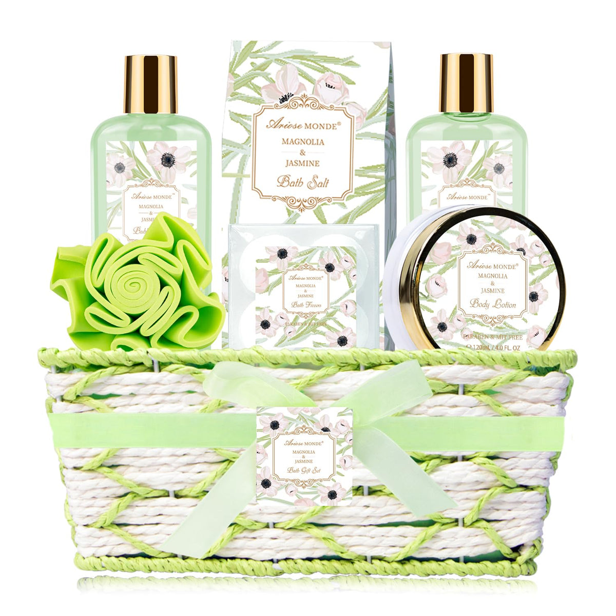 Ariosemonde 7Pcs Spa Gift Set - Shower Gel, Bath Bombs & More, Perfect Christmas Gifts For Women