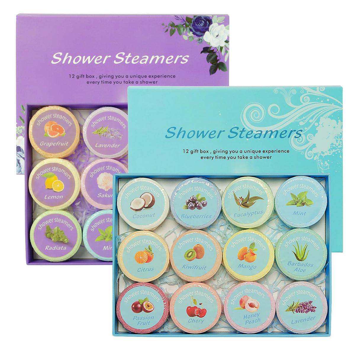 Six Foxes Shower Steamers - 24 Pack Essential Oil Aromatherapy For Stress Relief & Relaxation