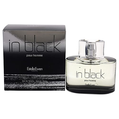 Estelle Ewen Black Eau de Toilette Spray for Men, 3.4 Fl Oz - Classic Fragrance for Him