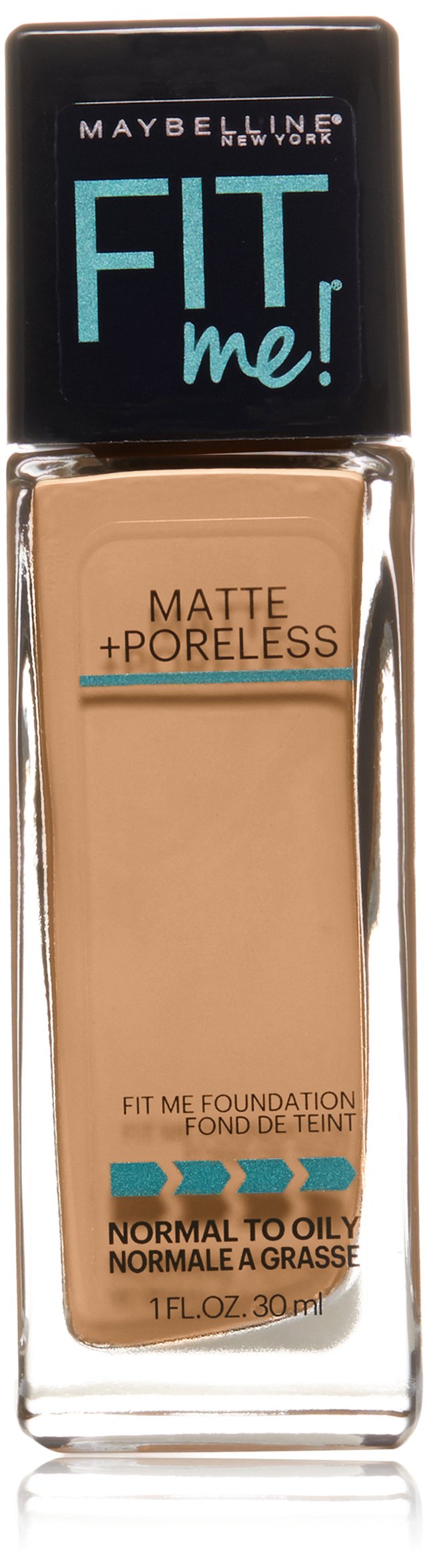 Maybelline Fit Me Matte + Poreless Foundation, True Beige, 1 Fl Oz - Oil Control, Lightweight