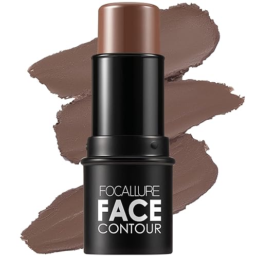 FOCALLURE Cream Contour Stick - Matte Bronzer, Buildable Coverage, Long Lasting, SPICE, 0.21oz