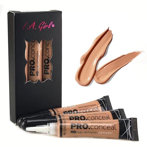 L.A. Girl Hd Pro Conceal Concealer - Medium Bisque, 3-Pack, 0.28 Ounce Each