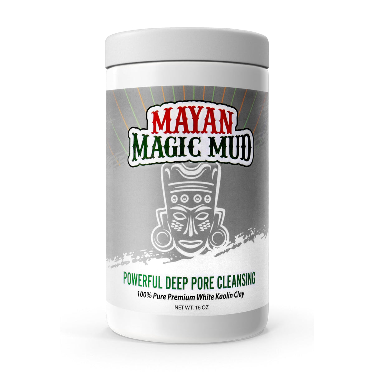 Mayan Magic Mud Powerful Deep Pore Cleansing White Kaolin Clay  Natural Face Mask Peel For Men And Women  USA Made Full Facial