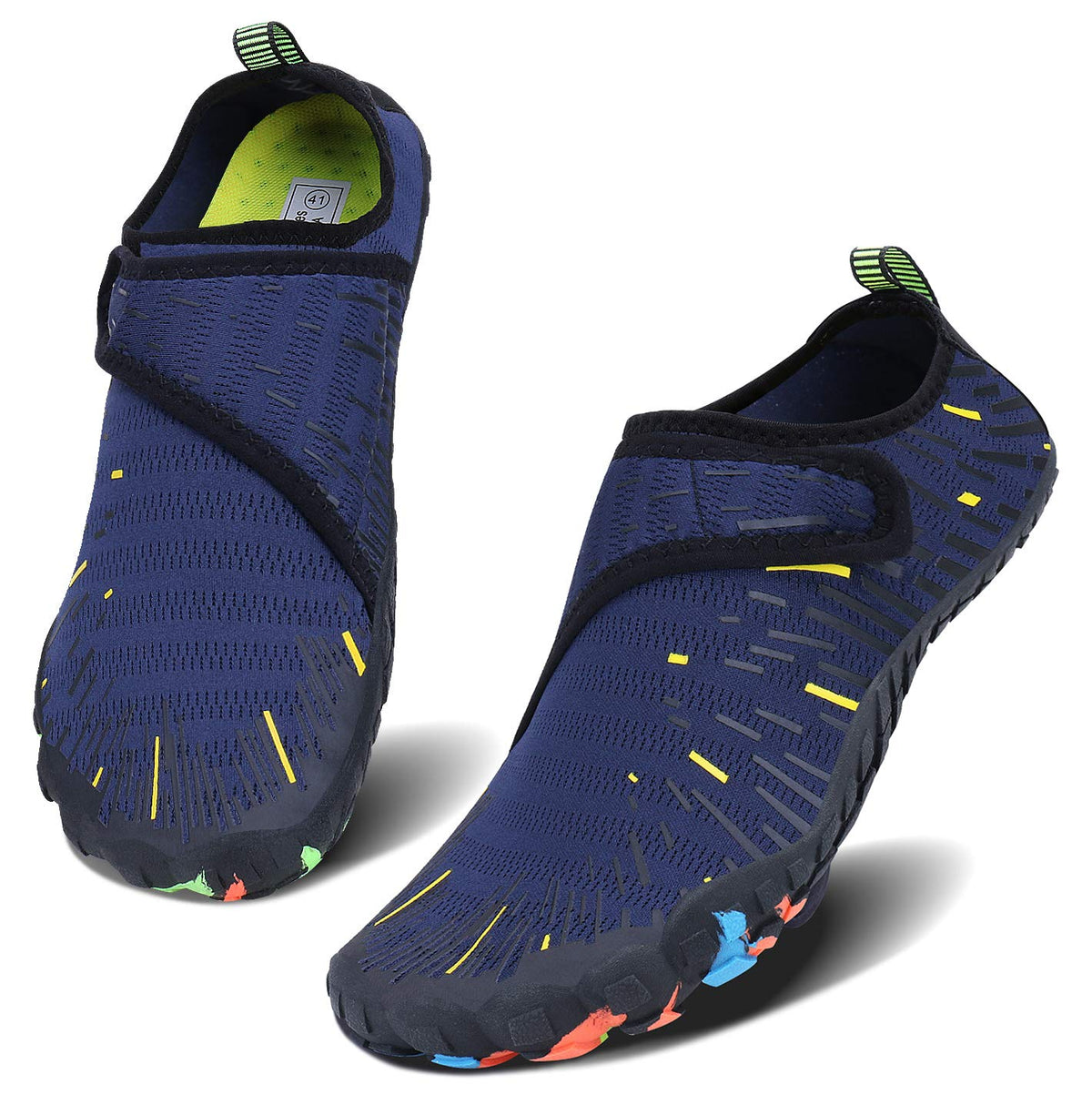 Jointlycreating Quick Dry Barefoot Hiking Water Shoes For Men & Women - Dark Blue, Size 13.5/12.5