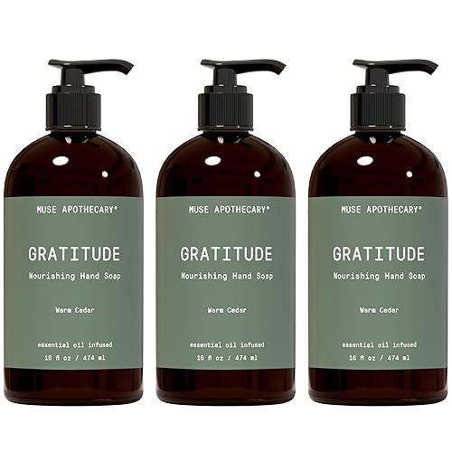 Muse Apothecary Hand Soap - Botanical Collection, Aromatic Essential Oils, 16 oz, 3 Pack