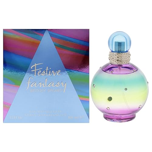 Britney Spears Festive Fantasy Eau de Toilette Spray 3.4 Oz - Holiday Fragrance for Women - Signature Scent by Britney Spears