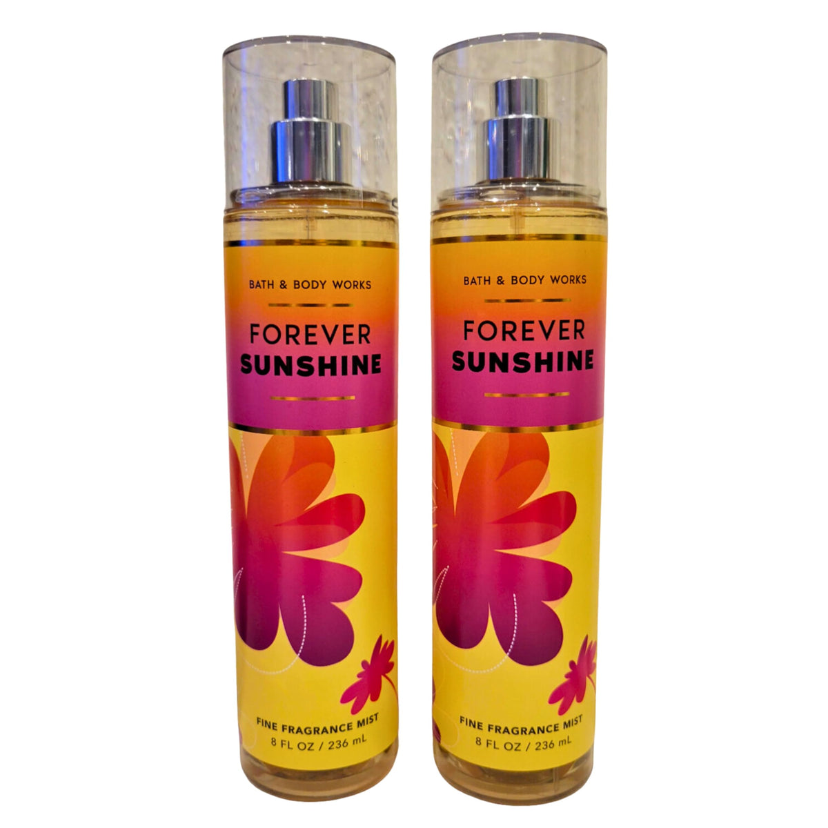 Bath & Body Works Fine Fragrance Mists Set Of 2, 8Oz Each - Forever Sunshine