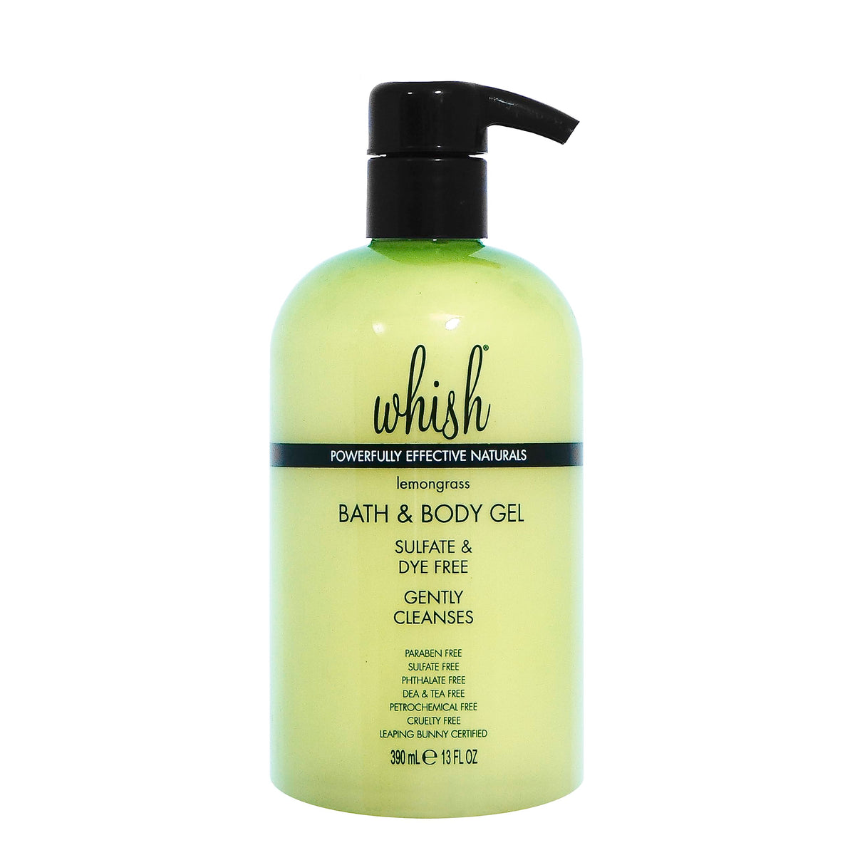 Whish Beauty Moisturizing Body Wash - Sulfate & Paraben Free Lemongrass - 13 Fl Oz